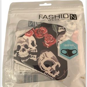 Fashion Mask skulls and roses Non medical Mask New in package.